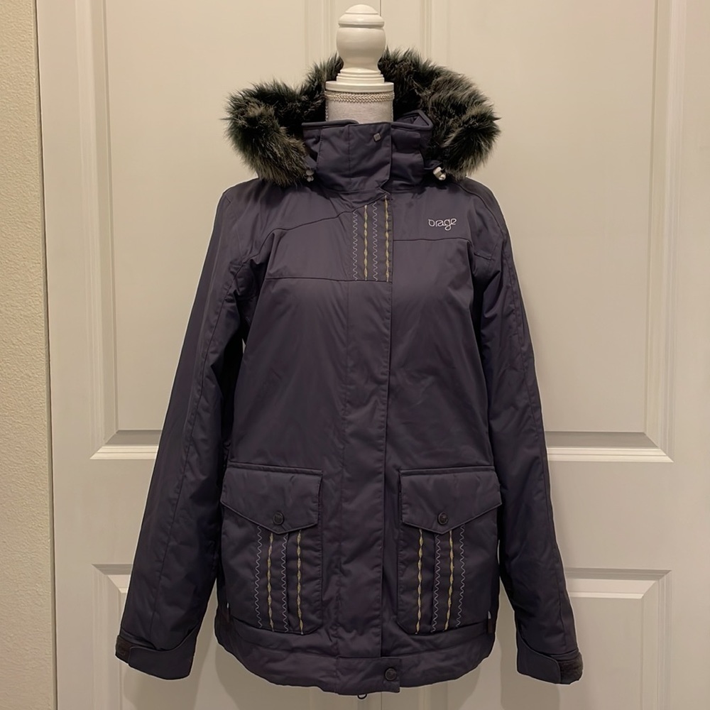 Orage Ski Jacket with Removable Faux Fur Trim Hood